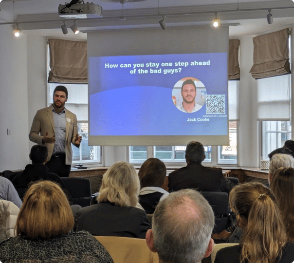 Jack Cooke speaking at event